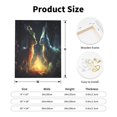 thumbnail image 2 of Sikiie Firefly Forest Fox Print Canvas Decorative Hanging Painting, Anti-shrinkage Hanging Frame, Suitable for Home, Office Wall Decorations, 2 of 6
