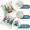 thumbnail image 3 of Winter Wonderland Decorative Throw Pillow Covers 18x18 Set of 4, Snowy Forest Cardinal Red Bird Deer Fox Rabbit Cushion Case Decor, Farmhouse Christmas Holiday Seasonal Home Decor for Couch PC, 3 of 5