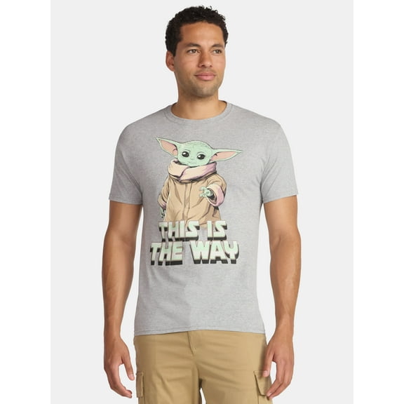 Grogu Star Wars Men's and Big Men's Graphic Tee with Short Sleeves, Sizes S-3XL