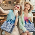 thumbnail image 5 of Daisy Canvas Tote Bag for Women with Compartments, Large Cute Floral Teacher Student Shoulder Bag Nurse Purses Crossbody Bags Work Laptop Book Bag Satchels Handbags, 5 of 6