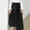 Black, variant on absuyy High Waist Midi Skirt for Women Plus Size Lattice Pleated Half Skirt Black Size 2XL
