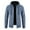 Blue, variant on Fesfesfes Men's Plush Jacket Fall And Winter Outwear Stand Collar Sweater Casual Solid Color Fleece Lined Jacket