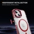 thumbnail image 6 of for iPhone 15 Plus Case Compatible with MagSafe, Military Grade Shockproof Heavy Duty Protective Adjustable Kickstand Ultra Clear Magnetic Phone Case for iPhone 15 Plus, Red, 6 of 8