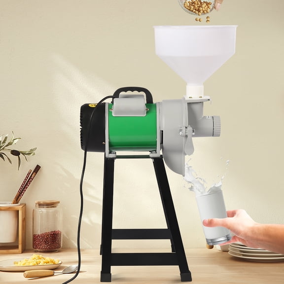 110V Electric Mill Grinder Machine, Wet Electric Feed/Flour Mill Cereals Grinder Rice Corn Grain Coffee Wheat 2200W