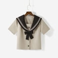 thumbnail image 1 of Traje de marinero de té con leche estilo académico Primavera y otoño uniforme escolar jk de manga larga conjunto, 1 of 5