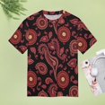 thumbnail image 5 of Paisley Women T-Shirt Classic O Neck T-Shirts Short-Sleeve Trendy Animal Print Design Tshirt Casual Clothing, 5 of 5