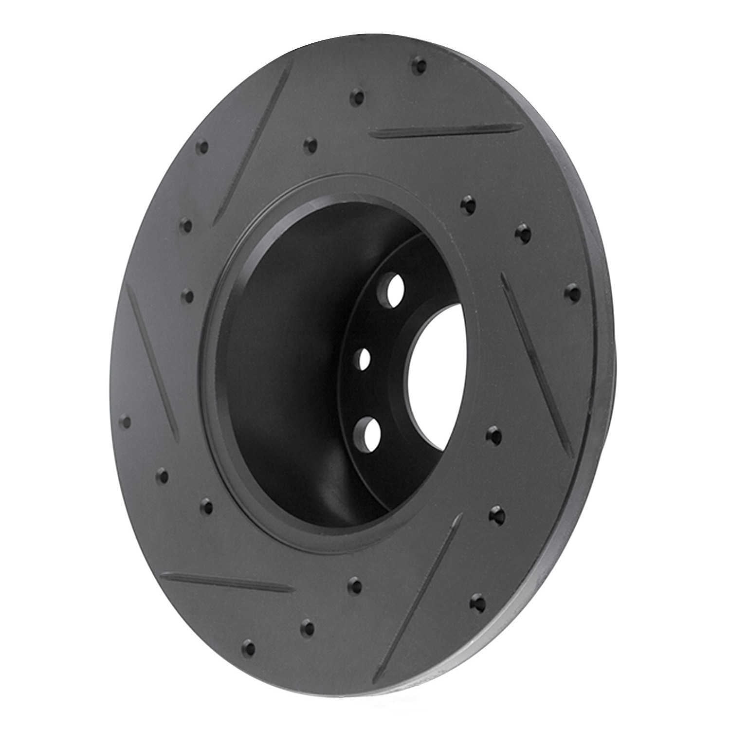 Dynamic Friction Company 633-74036R DFC Brake Rotor - Drilled And Slotted - Black