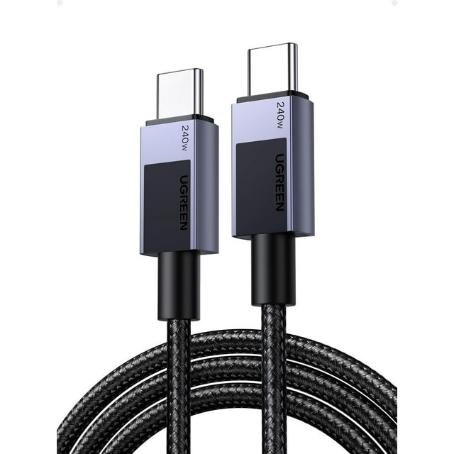 Cable USB C a C UGREEN Blanco Carga Rápida 240W Compatible con Macbook, HP, ASUS, iPhone, Galaxy, iP
