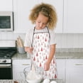 thumbnail image 4 of Red Christmas Tree Pattern Kids Aprons for Girls and Boys,Adjustable Neck Strap Toddler Aprons for Kids Cooking Baking, 4 of 7