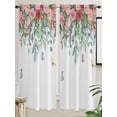 thumbnail image 5 of Watercolor Roses Living Room Curtains 2 Panel, Spring Flowers Leaves Butterflies Botanical Cafe Window Treatment, Extra Long Farmhouse Bedroom Bathroom Kitchen Curtains Drapes 104"x72", 5 of 6