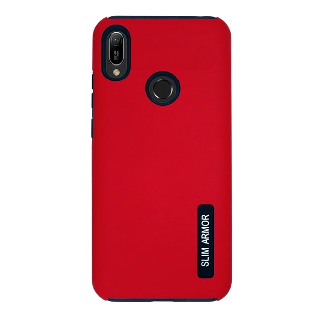 Funda Atti New Case doble capa mas vidrio templado para Huawei Y6 2019 Rojo