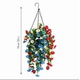thumbnail image 3 of Red Blue White Flowers, Patriotic Artificial Hanging Plants, 4th of July 250th Anniversary Porch Decor Independence Day Floral Arrangement for Memorial Day Home Outdoor, 3 of 7