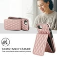 thumbnail image 6 of Crossbody Wallet Case for iPhone 16e, Purse Magnetic Clasp RFID Blocking Card Holder, Elegant PU Leather Flip Kickstand Shockproof Protective Cover for iPhone 16e, Rosegold, 6 of 8