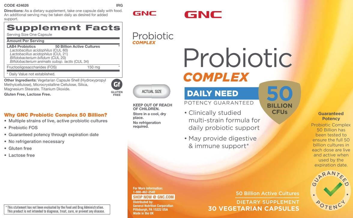GNC Probiotic Complex Daily Need with 50 Billion CFUs | Clinically Studied