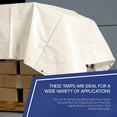 thumbnail image 4 of Tarps Now (20' x 30') Waterproof Fire Retardant Poly Tarp with Grommets - White, 4 of 5
