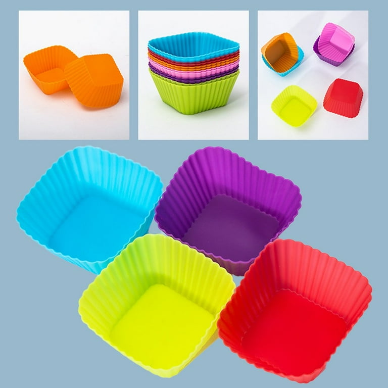 Square silicone 2025 baking cups