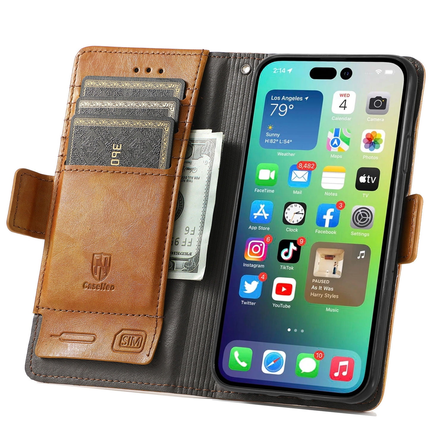 Leather Wallet Phone Case For Xiaomi Poco F6 Pro C55 C65 C50 F5 Pro M6 Pro Poco X5 Pro X4 M5 F4 F3 Quality Leather Phone Case With Card Holder Zipper