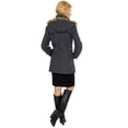 thumbnail image 4 of Alpine Swiss Duffy Womens Hooded Parka Fur Trim Wool Coat Toggle Button Jacket, 4 of 10