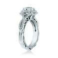 thumbnail image 5 of HeartsAndYou 4ct Round Cut Moissanite Elegant Vintage Inspired Solitaire Queen Ring 18k White Gold over Silver, 5 of 7