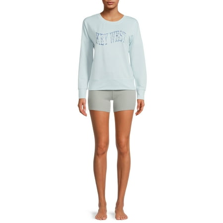 

Love At First Sight Junior s and Junior s Plus Graphic Print Top and Bike Shorts 2-Piece