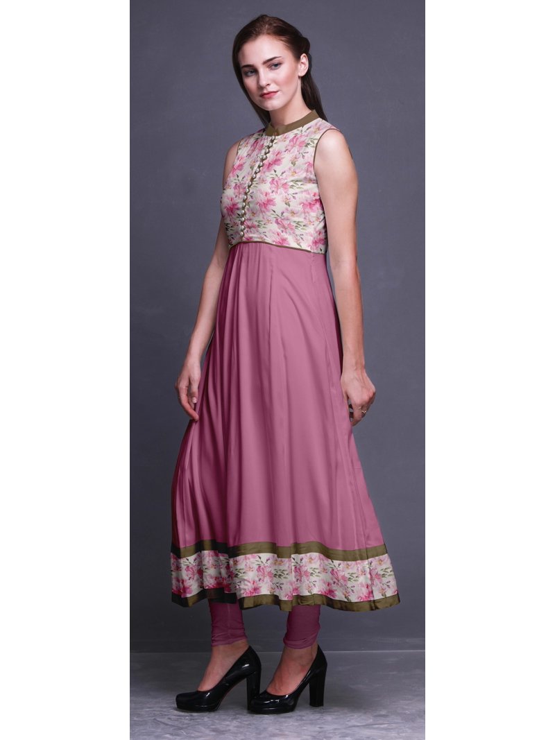 floral party wear indian dresses Floral Print Organza Gown: Handmade Indian Wedding Outfit