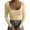 Beige, variant on JUSLIO Fall/Winter Tops for Women Knit Solid Shirts Fashion Long sleeve Round Neck Shirts Army Green L