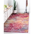 thumbnail image 1 of Unique Loom 3151758 Tapis Rectangulaire à Motif Géométrique Treillis 5 x 8 Pi, Multicolore, 1 of 15