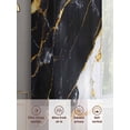 thumbnail image 6 of Black Marble Sheer Curtains 96 Inch Length 2 Panels Set, Luxury Gold White Abstract Cracks Artwork Voile Window Treatment Semi Sheer Long Curtains Drapes for Bedroom/Living Room/Kitchen 52"x96"x2, 6 of 7