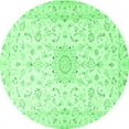thumbnail image 1 of Ahgly Company Indoor Round Medallion Emerald Green Traditional Area Rugs, 3' Round, 1 of 4