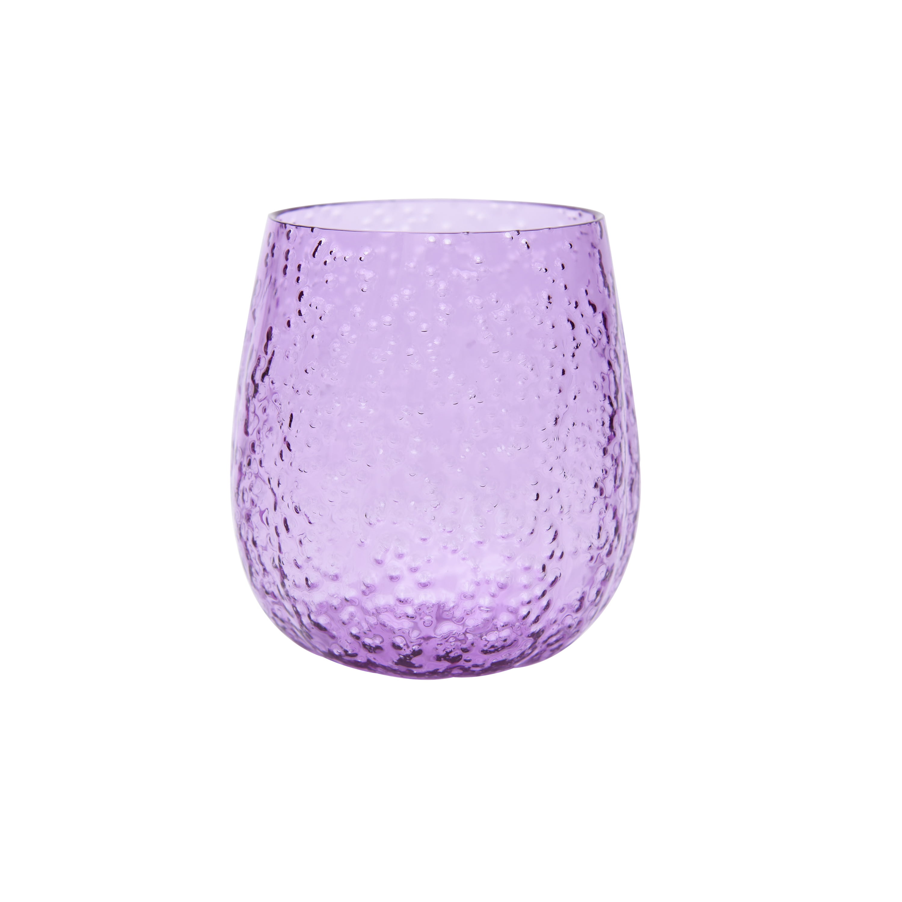 Handblown Blush Pink Colored Stemless Wine Glass – Neighborly