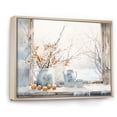 thumbnail image 2 of Designart "Winter Charm of Cottage Window III" Farm Framed Wall Art - Country Beige Farm Windows Entryway Framed Wall Art, 2 of 6