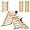 Natural, variant on OLAKIDS Climbing Toys for Toddlers, 3 in 1 Foldable Kids Wood Montessori Pikler Climber Ladder with Ramp, Slide for Gym Playground, Baby Indoor Climb Play Structure Activity Set
