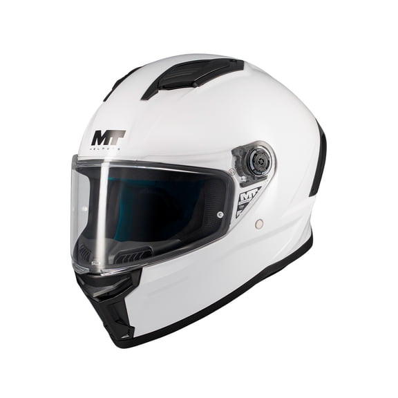 Casco De Moto Mt Helmets Stinger 2 Pure A0 Blanco Perla Brillo
