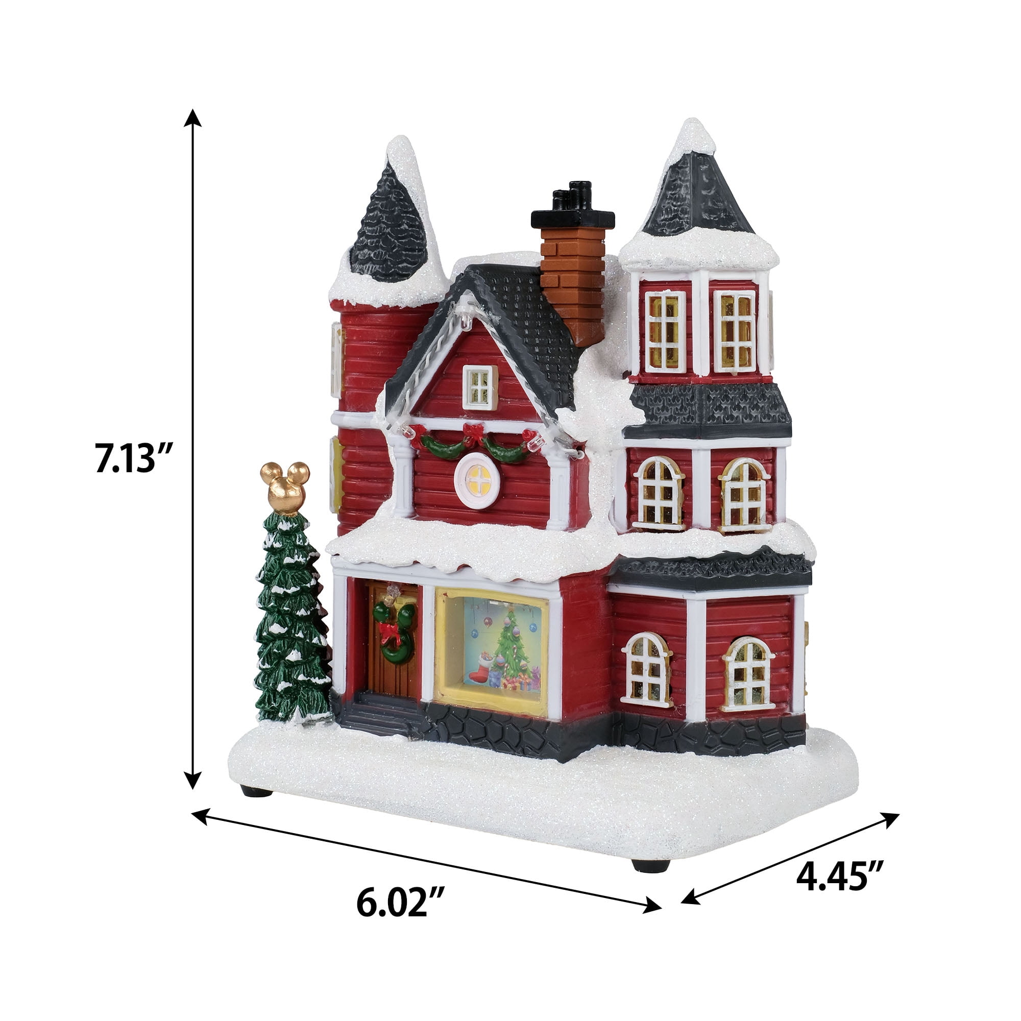 Disney Light‑Up & Sound Victorian Christmas Village House Tabletop Holiday Building