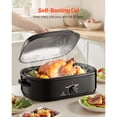 thumbnail image 4 of KFFKFF Roaster Oven, 18QT Fast-Cooking Turkey Roaster, 150-450℉ Adjustable Temperature Turkey Oven with Self-Basting Lid, 4 of 9