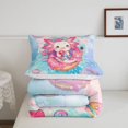 thumbnail image 5 of Manfei 3D-Printed Axolotl Queen Comforter Set,Ocean Animal Comforter Sets Queen,Reversible,3-Piece,1 Comforter and 2 Pillowcases, 5 of 7