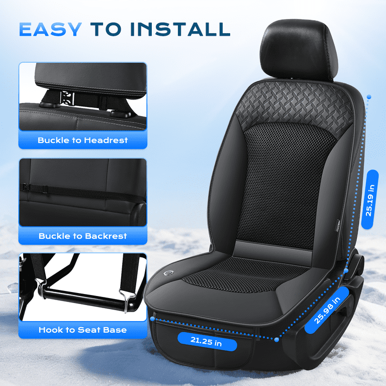 Coverado Cooling Car Seat Cover, Turbo Fan Ventilated Cushion photo 8
