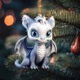thumbnail image 4 of RnemiTe-amo Dragon Christmas Tree Hanging Ornament Christmas Cute Acrylic Dragon Figurines Christmas Tree Hanging Ornament,Hanging Car Ornaments,Charm Pendant Gifts Holiday Party Craft Decor, 4 of 8