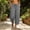 Gray plus size harem pants with pockets a1, variant on Cagogo Women Plus Size Harem Elastic Waist Flowy Long Lounge Pants with Pockets Casual Beach Vacation Loose Wide Leg Trousers Summer Travel Clothing, Blue XL