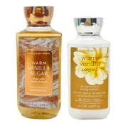 Bath and Body Works Warm Vanilla Sugar 2 Piece Gift Set - Includes 10 fl oz / 295 mL Shower Gel and 8 fl oz / 236 mL Body Lotion