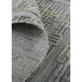 thumbnail image 2 of 8' Gray And Ivory Abstract Hand Woven Runner Rug, 2 of 6