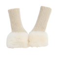 thumbnail image 6 of Ladies Warm Knit Fingerless Gloves Convertible Mittens Fashion Flowers One Size, 6 of 6