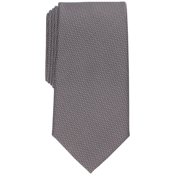 Perry Ellis Mens Necktie Hydell Micro Print Tie Taupe Beige OS