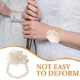 thumbnail image 6 of Bride Floral Wrist Corsage Artificial Flower Corsage Bracelet Wedding Bridesmaid Wrist Decor, 6 of 8