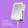 thumbnail image 3 of Conair Lighted Makeup Mirror, LED Vanity, 1X/8X Magnifying, Battery Operated in Brushed Nickel, 3 of 9