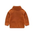 thumbnail image 3 of Cethrio Kids Boys Fleece Jackets, Thermal Outdoor Casual Stand-up Collar Winter Outerwear with Zipper Orange Size 5T, 3 of 5