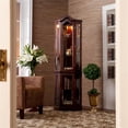 thumbnail image 3 of Meuble SEI Armoire de Coin Éclairée en Acajou pour Curiosités, 3 of 9