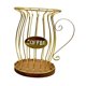 thumbnail image 2 of Cesta portafiltros de café, organizador de accesorios para barra de café, estuche con madera Oro, 2 of 9