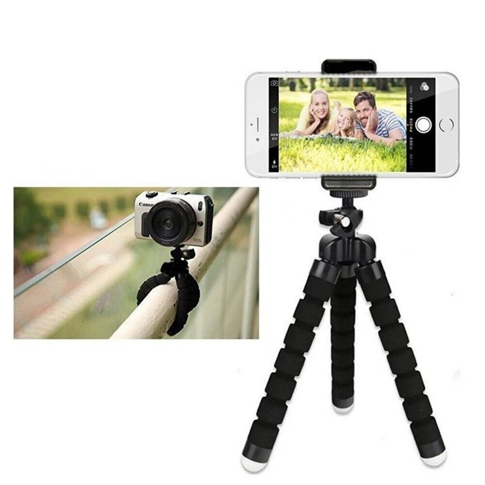 Mini Flexible Foam Octopus Tripod Phone Camera Stand With Mount Holder Tool