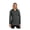 Anchor Grey, variant on Women's Waterproof Rain Shell | Lightweight Rain Jacket, Longer Length, Two Way Zipper, Brimmed Hood - Deep Black L